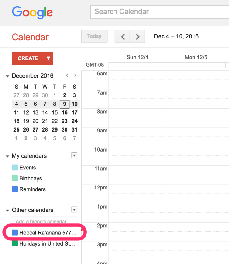 Google Calendar Jewish holidays download Hebcal