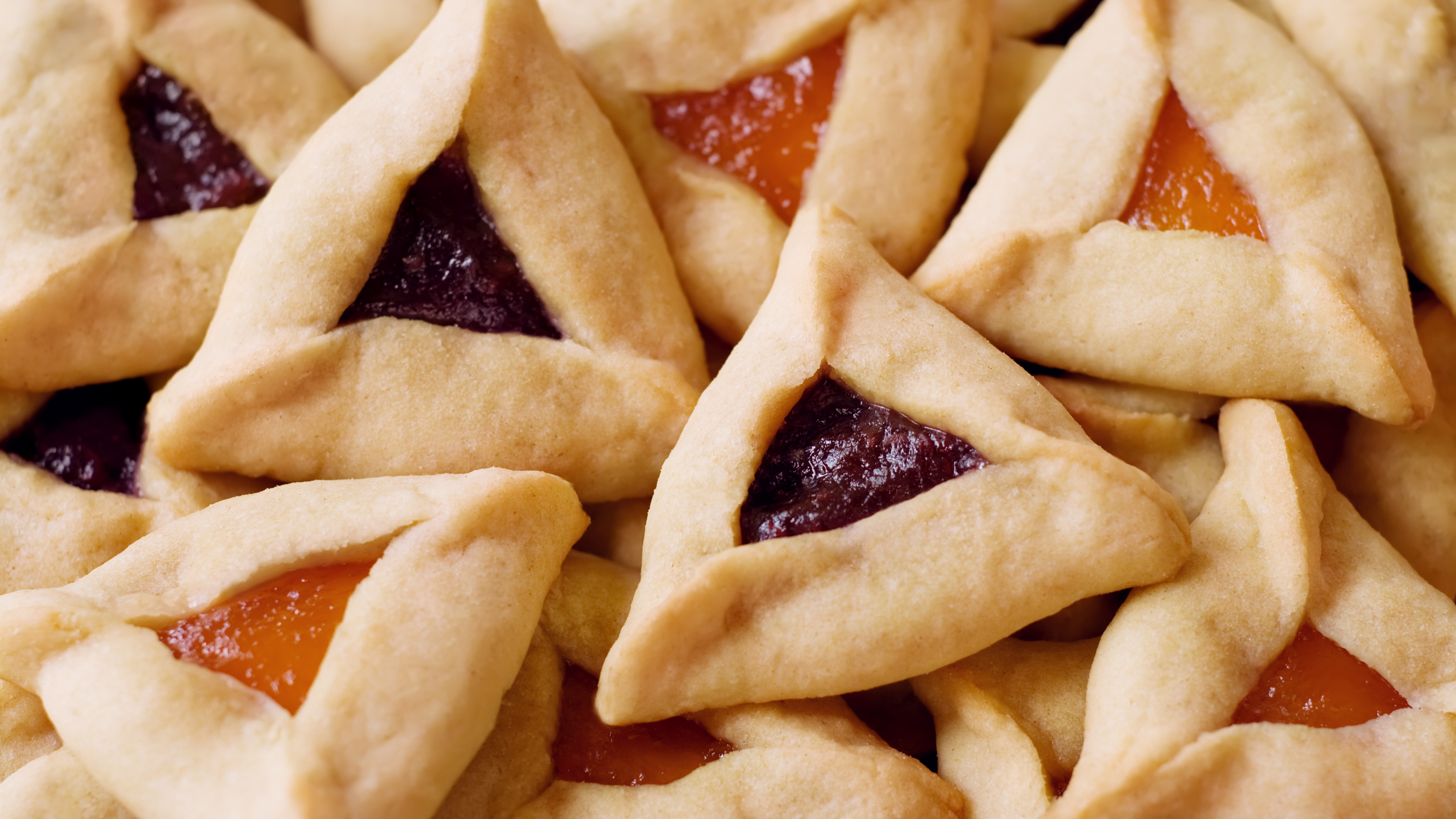 Traditional hamantaschen cookies for the Jewish festival of Purim